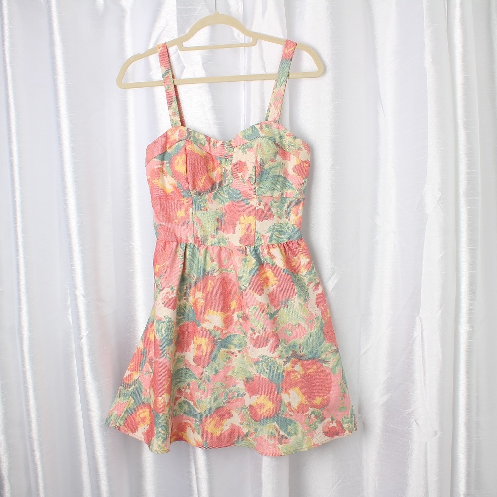 DENIM FLORAL DRESS